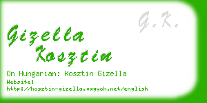 gizella kosztin business card